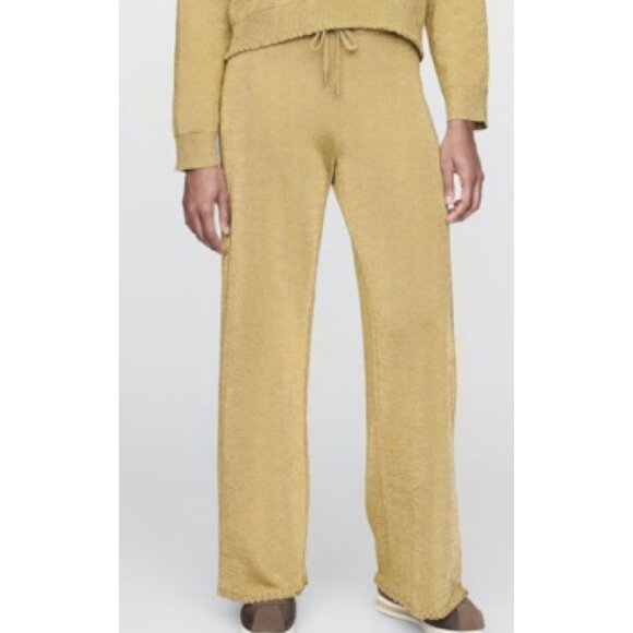 Cult Gaia X Gap Metallic Gold Knit Wide-Leg Pull On Pants Medium NWT - Picture 2 of 8